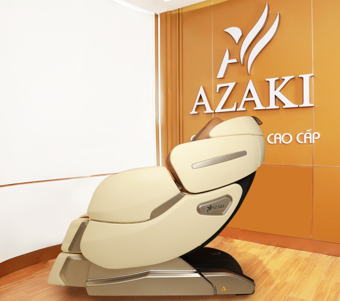 Ghế massage Azaki S9 - Trắng Nâu