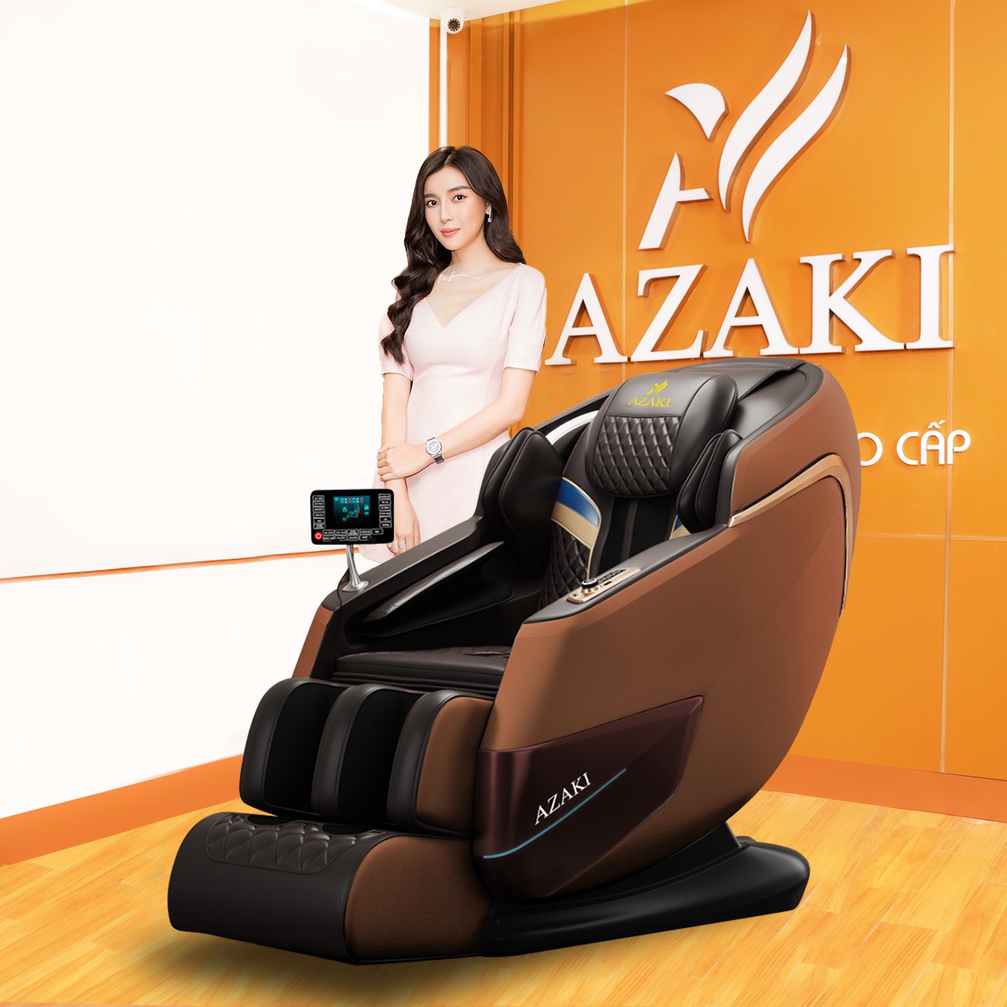 Ghế Massage AZAKI E200 - Nâu
