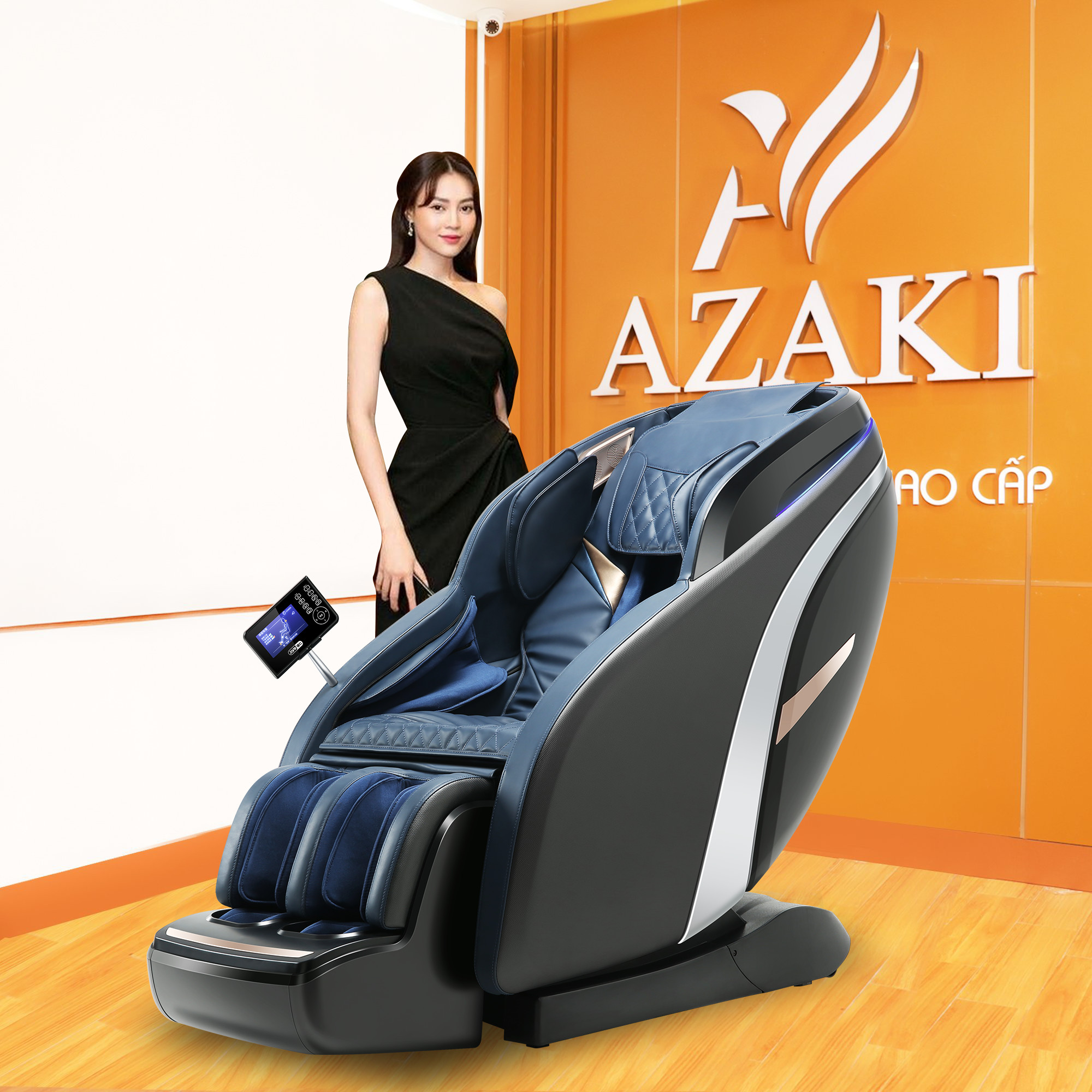 GHẾ MASSAGE AZAKI X750-ĐEN
