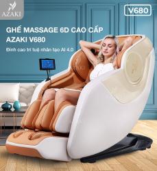 Ghế Massage AZAKI V680 - Trắng Nâu